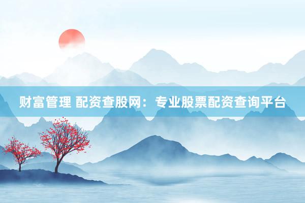 财富管理 配资查股网：专业股票配资查询平台